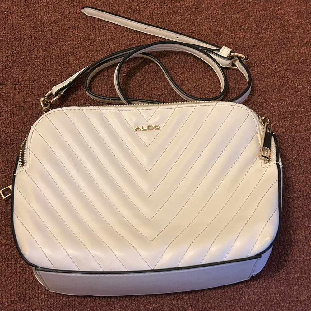 Aldo Ivory Quilted Shoulder Bag